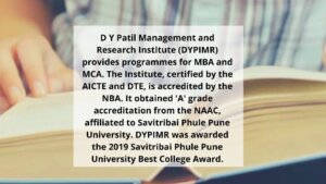Dr. D Y Patil Institute of management and research